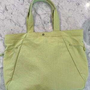 Lululemon tote bag. Light green. Used.